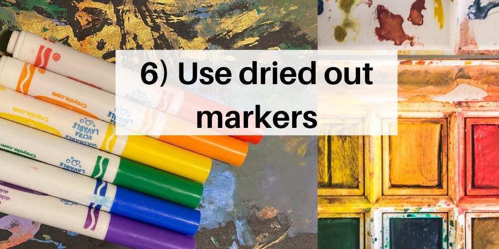 Recycling Activities from Home, how to use dried out markers 