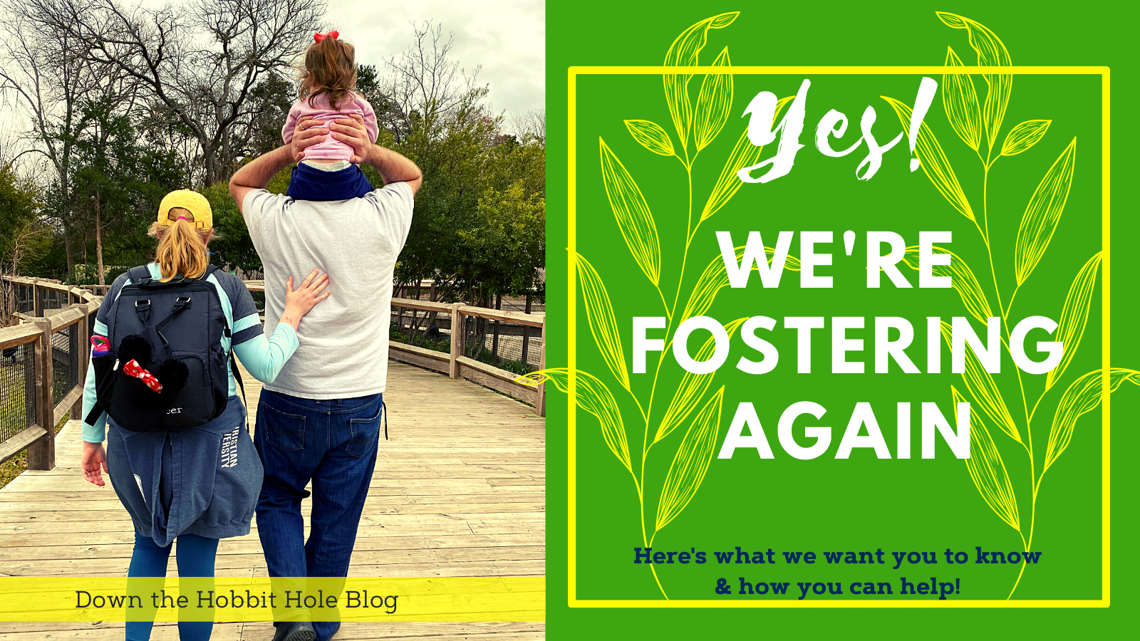 help foster families, we're fostering
