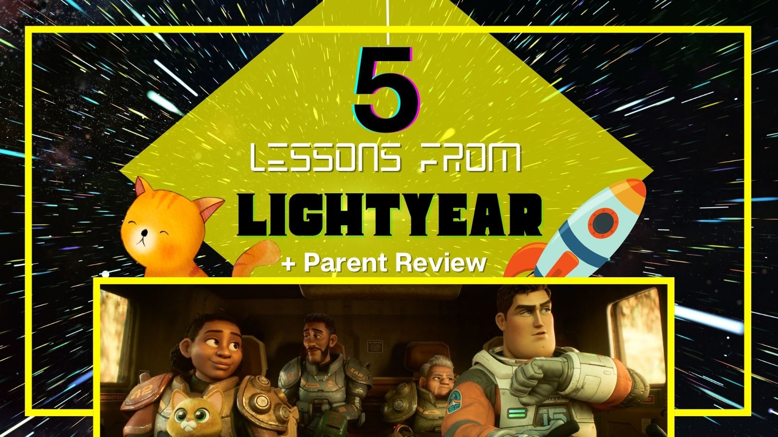 5 lessons from lightyear parent review image drom disney media of main characters
