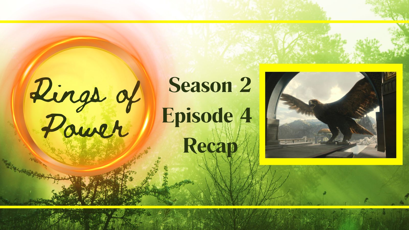 Rings of Power season 2 episode 4 recap. Image of eagle provided by Amazon studios